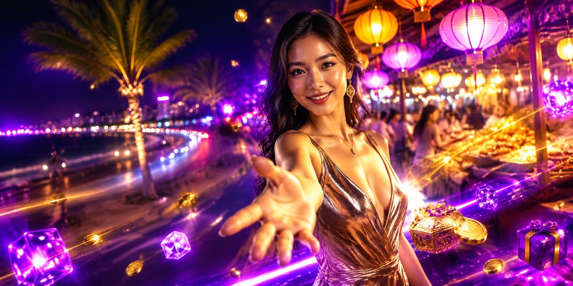 Không khí giải trí sôi động tại chợ đêm Phan Thiết với casino và các trò chơi